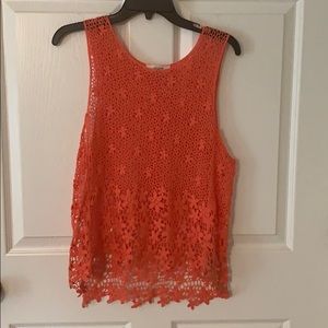 Crochet peachy tank